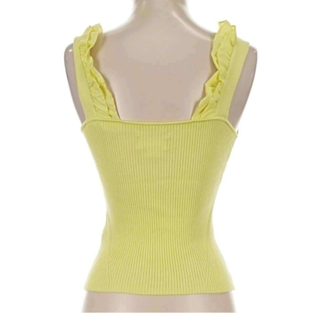 Maeve Lemon Ribbed Tank Top - Picture 3 of 3